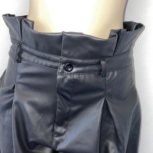 Black Ruffle Trousers